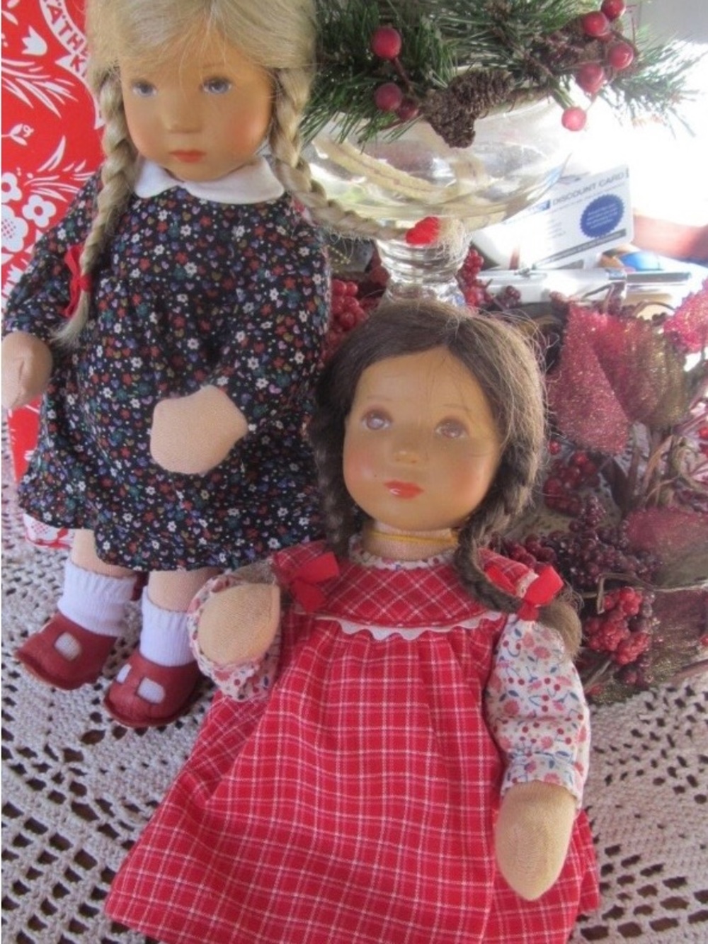 Brunette Kathe Kruse German Dolls Vinyl Doll Dolls with Real Hair Collectible